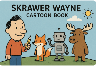 skrawer wayne cartoon book