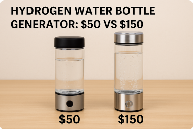 hydrogen water bottle generator $50 vs$150