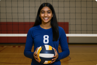prisha gandhe volleyball player